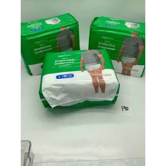Protective underwear. Men’s Large.  Incontinence. Odor control. 3x18=54pr. B190 - Picture 1 of 4